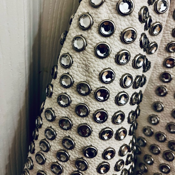 Azalea Wang Gazette Studded Crop Faux Leather Moto Jacket - Picture 7 of 8